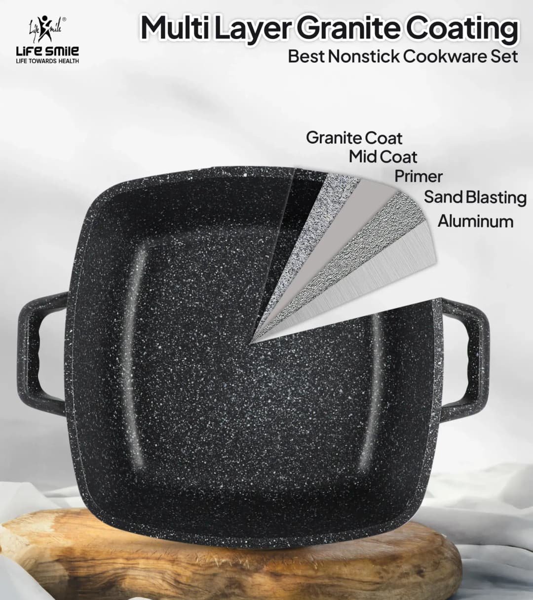 Lifesmile | Best Square Family | Best Cookware Sets | Granite | UAE | Dubai | Abu Dhabi